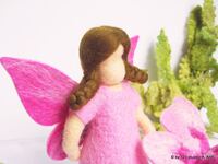Filz Puppe - Schmetterling , rosa