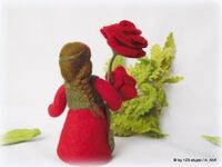 Filz Figur, Blumenkind Rose, Anja Ahlf
