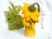 Filz Figur Blumenkind Sonnenblume