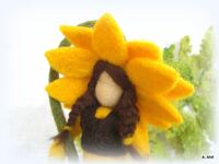 Blumenkind Sonnenblume aus Wolle